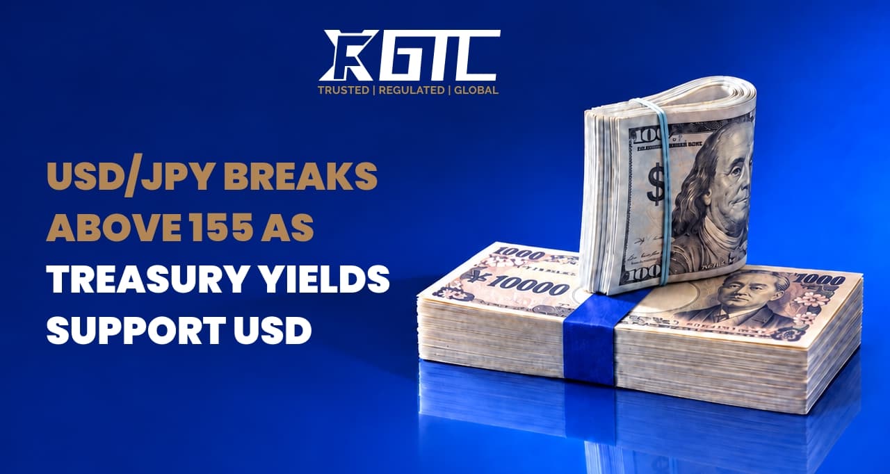 USD/JPY BREAKS ABOVE 155 AS TREASURY YIELDS SUPPORT USD