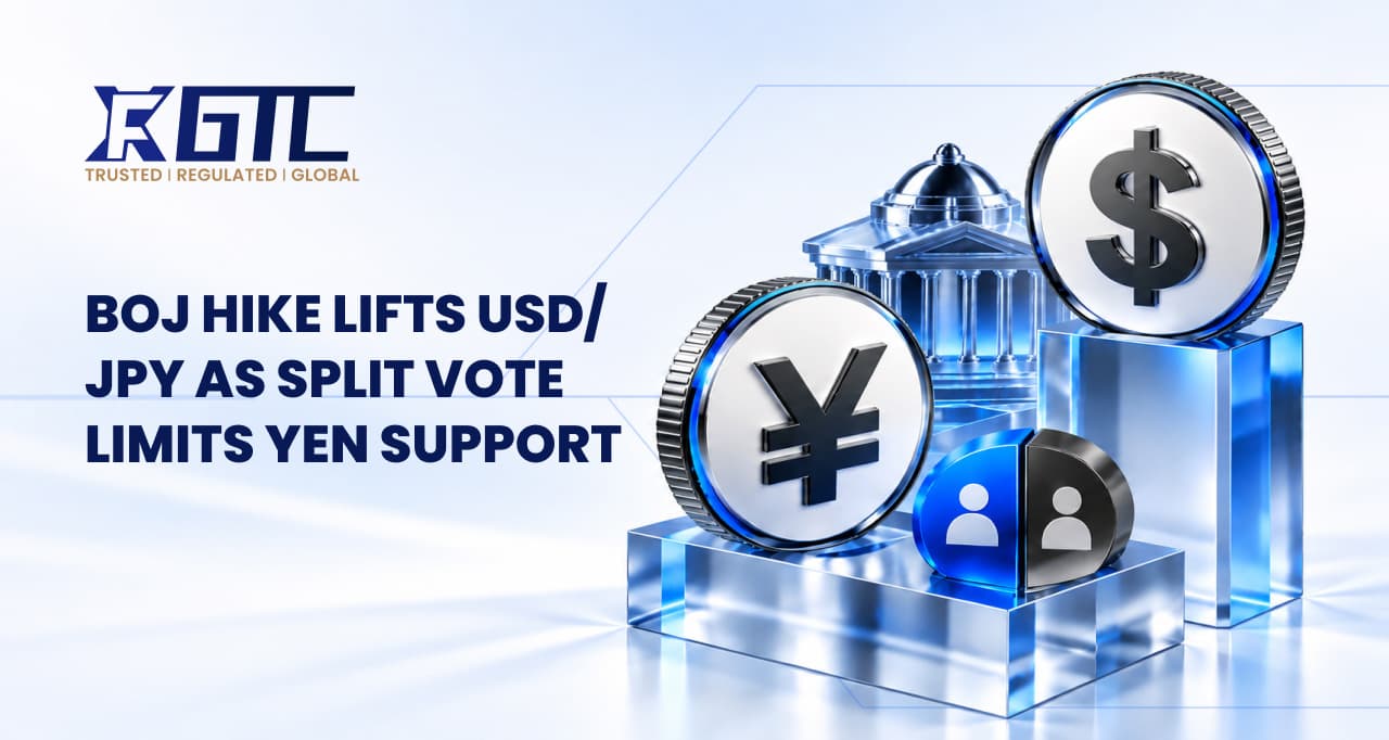 BOJ HIKE LIFTS USD/JPY AS SPLIT VOTE LIMITS YEN SUPPORT