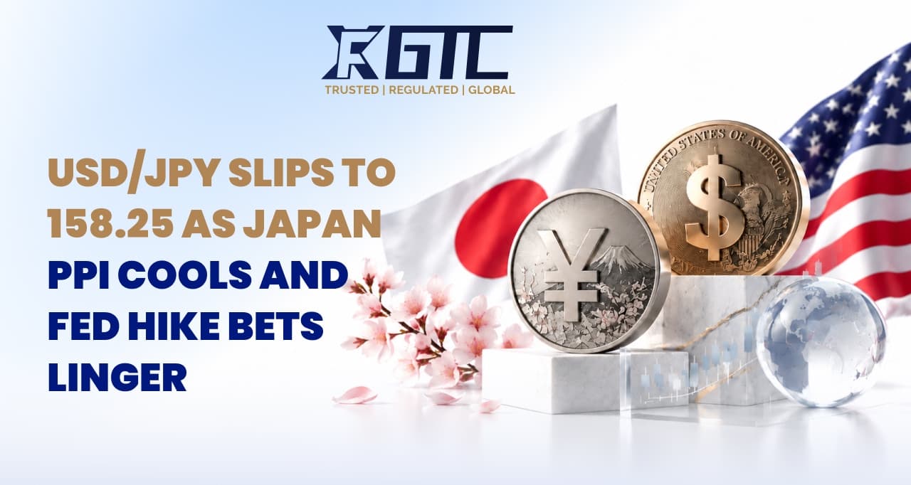 USD/JPY SLIPS TO 158.25 AS JAPAN PPI COOLS AND FED HIKE BETS LINGER