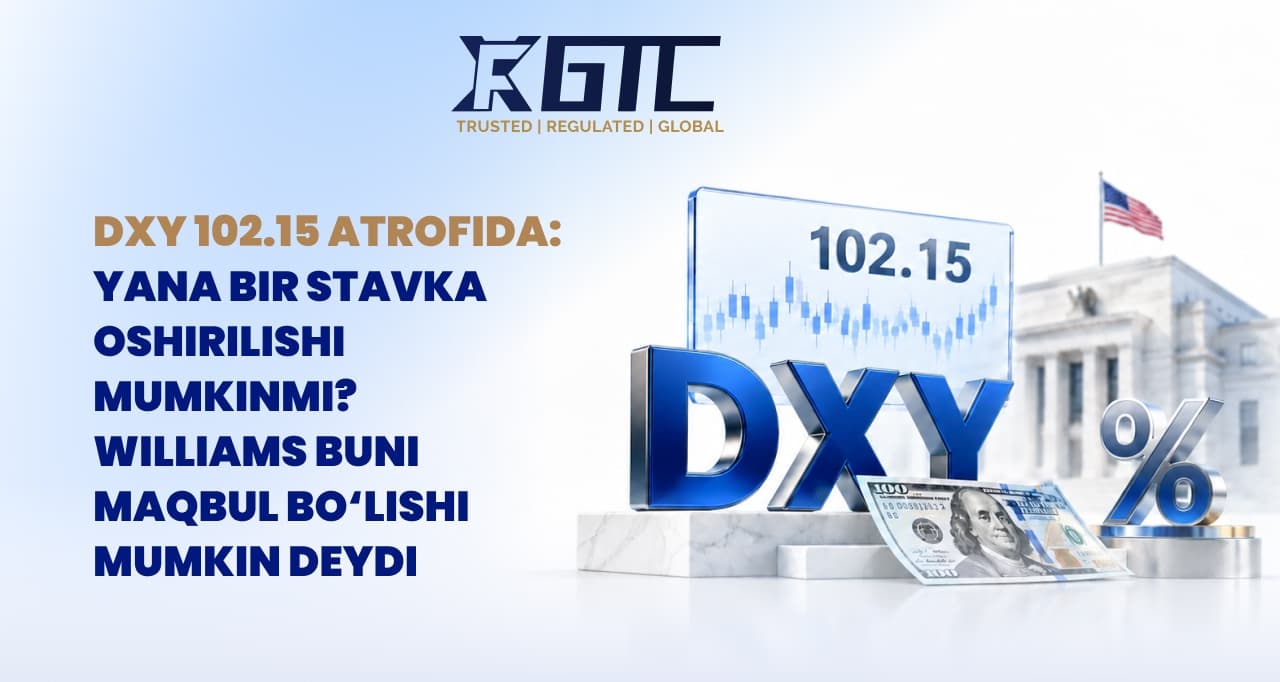 DXY 102.15 YAQINIDA: YANA BIR KÖTARİLİŞ? WILLIAMS BU MO'NAJJAM BO'LISHI MUMKIN DEB AYTADI