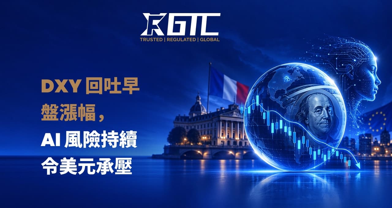 DXY早盘涨幅回吐 AI风险持续压低美元