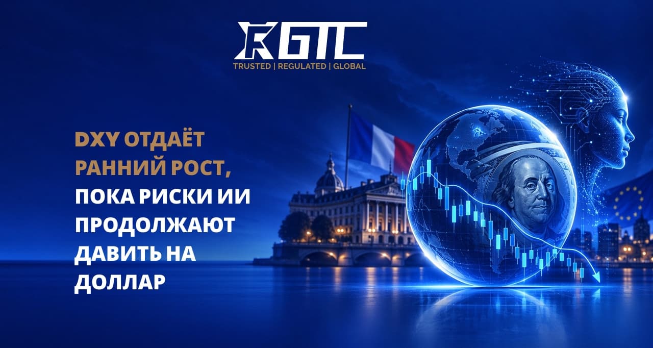DXY ТЕРЯЕТ РАННИЕ ДОСТИЖЕНИЯ, ПОСКОЛЬКУ РИСКИ, СВЯЗАННЫЕ С ИИ, ПРОДОЛЖАЮТ ОКАЗЫВАТЬ ДАВЛЕНИЕ НА ДОЛЛАР