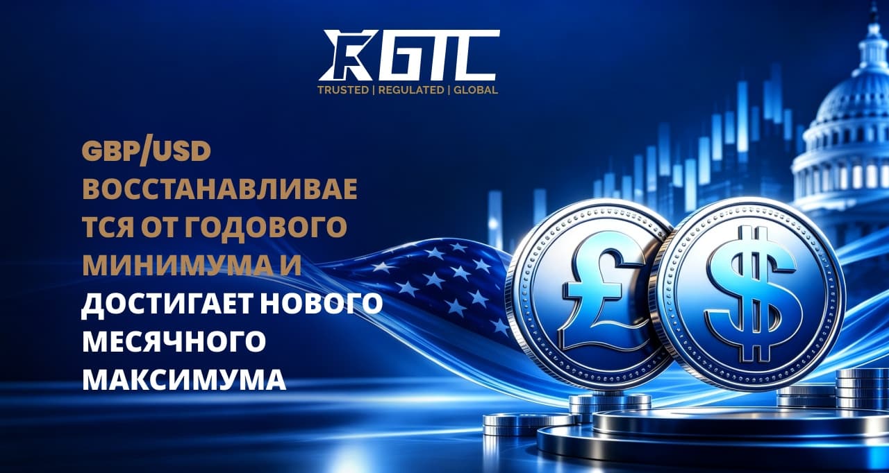 GBP/USD ВОССТАНАВЛИВАЕТСЯ ОТ ГОДОВОГО МИНИМУМА К НОВОМУ МЕСЯЧНОМУ МАКСИМУМУ