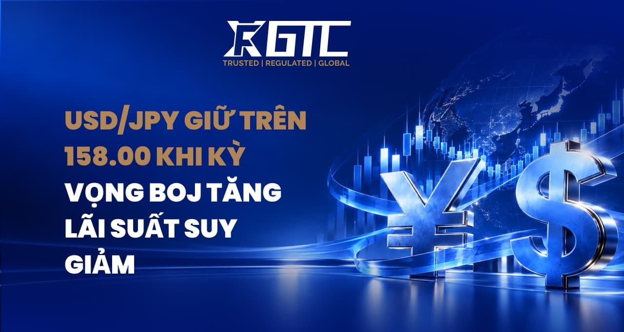 USD/JPY giữ trên mức 158,00 khi kỳ vọng BOJ tăng lãi suất phai nhạt