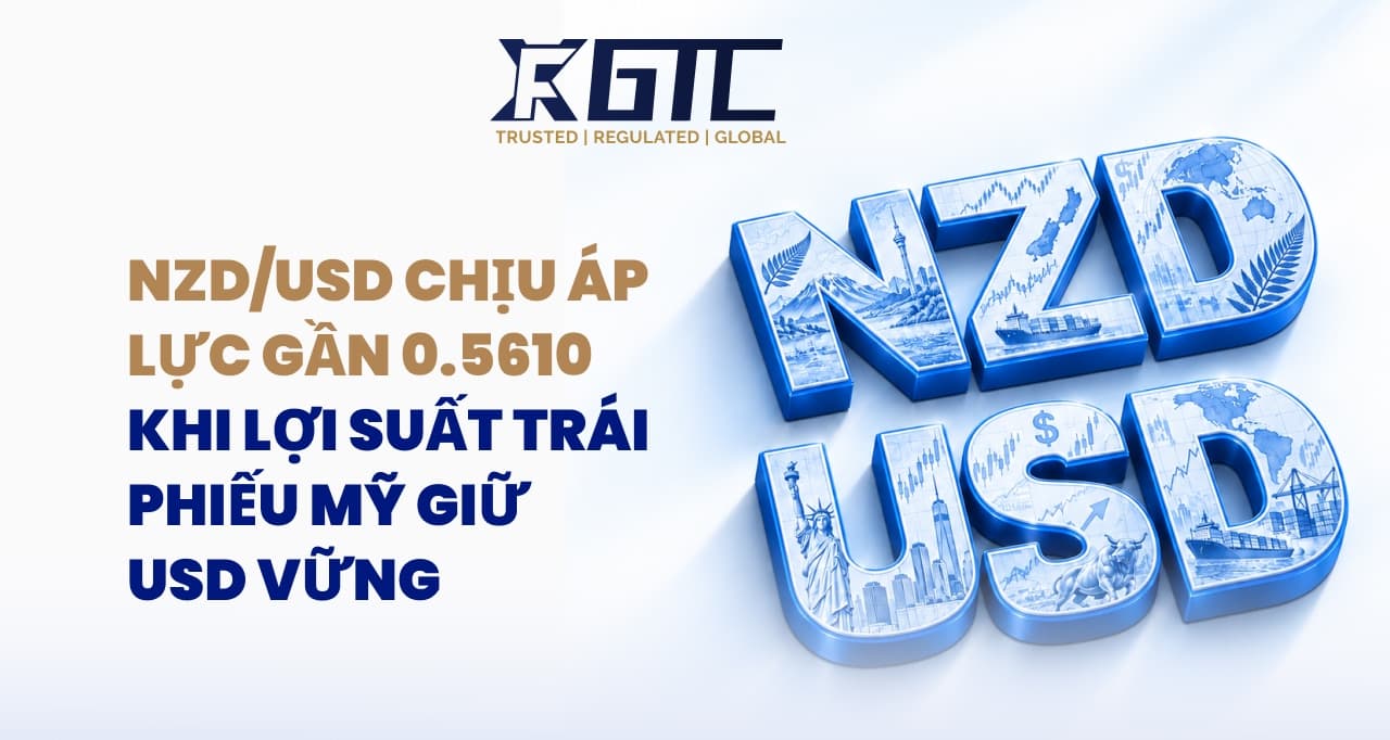 NZD/USD CHỊU ÁP LỰC GẦN 0,5610 KHI LỢI SUẤT MỸ GIỮ USD VỮNG CHẮC